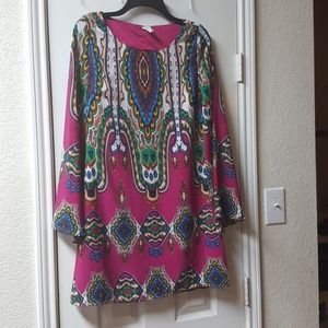 Bright patterned dress